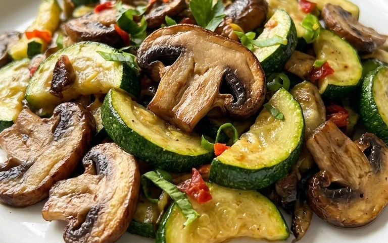 Skillet Zucchini and Mushrooms