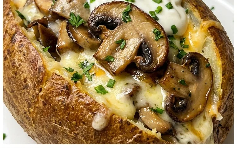 The Ultimate Stuffed Baked Potatoes with Mushrooms