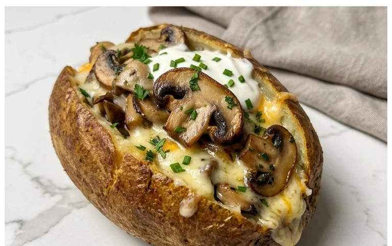 The Ultimate Stuffed Baked Potatoes with Mushrooms