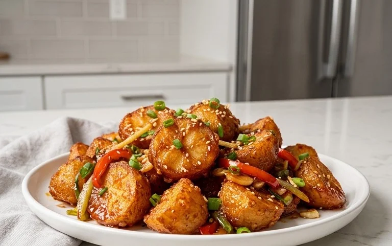 Crispy Honey Chilli Potatoes