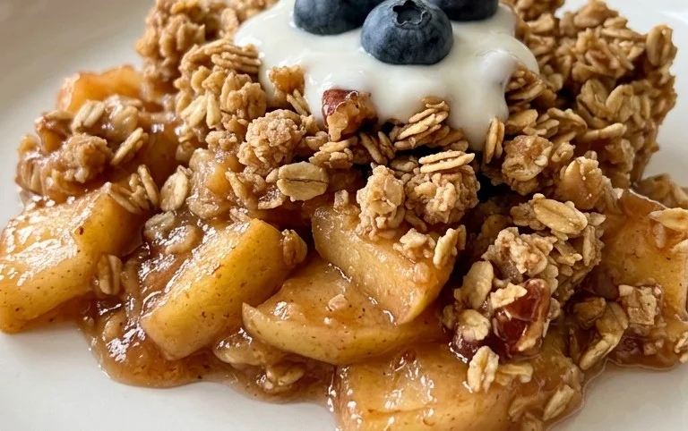 Healthy Breakfast Apple Crum extractble