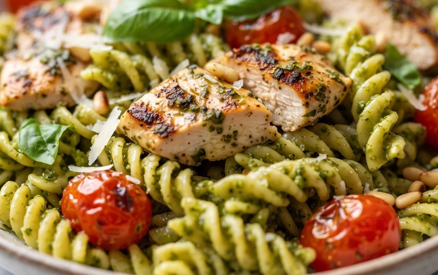 Creamy Chicken Pesto Pasta