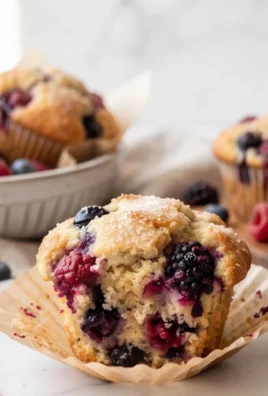 Bakery Style Mixed Berry Muffins | with Frozen Berries