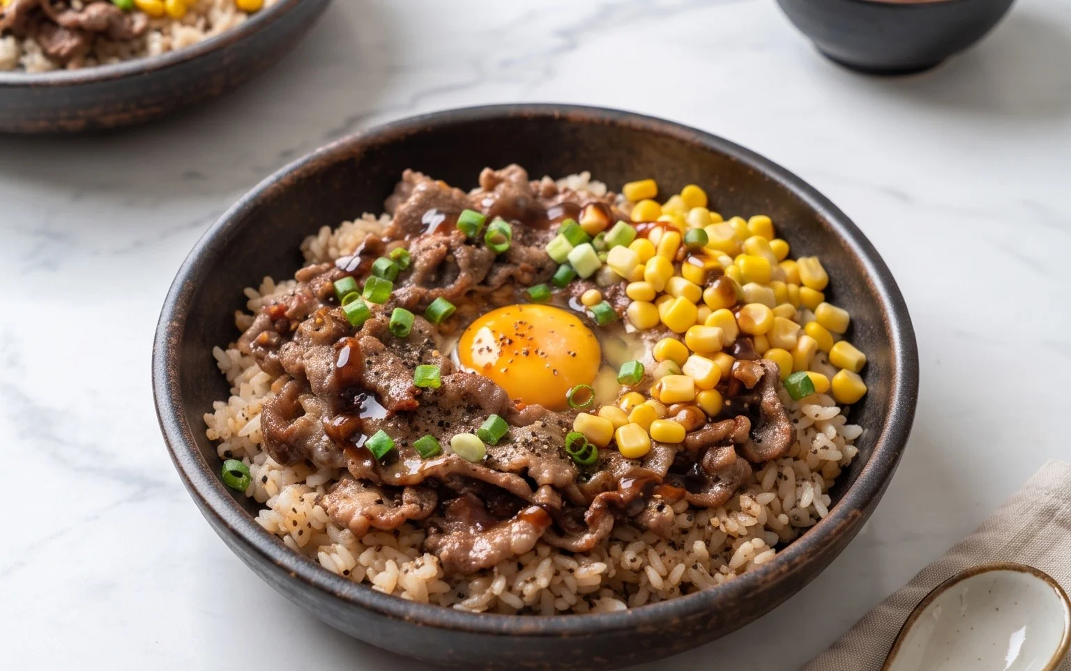 Beef Pepper Rice Bowl is a delicious meal option.