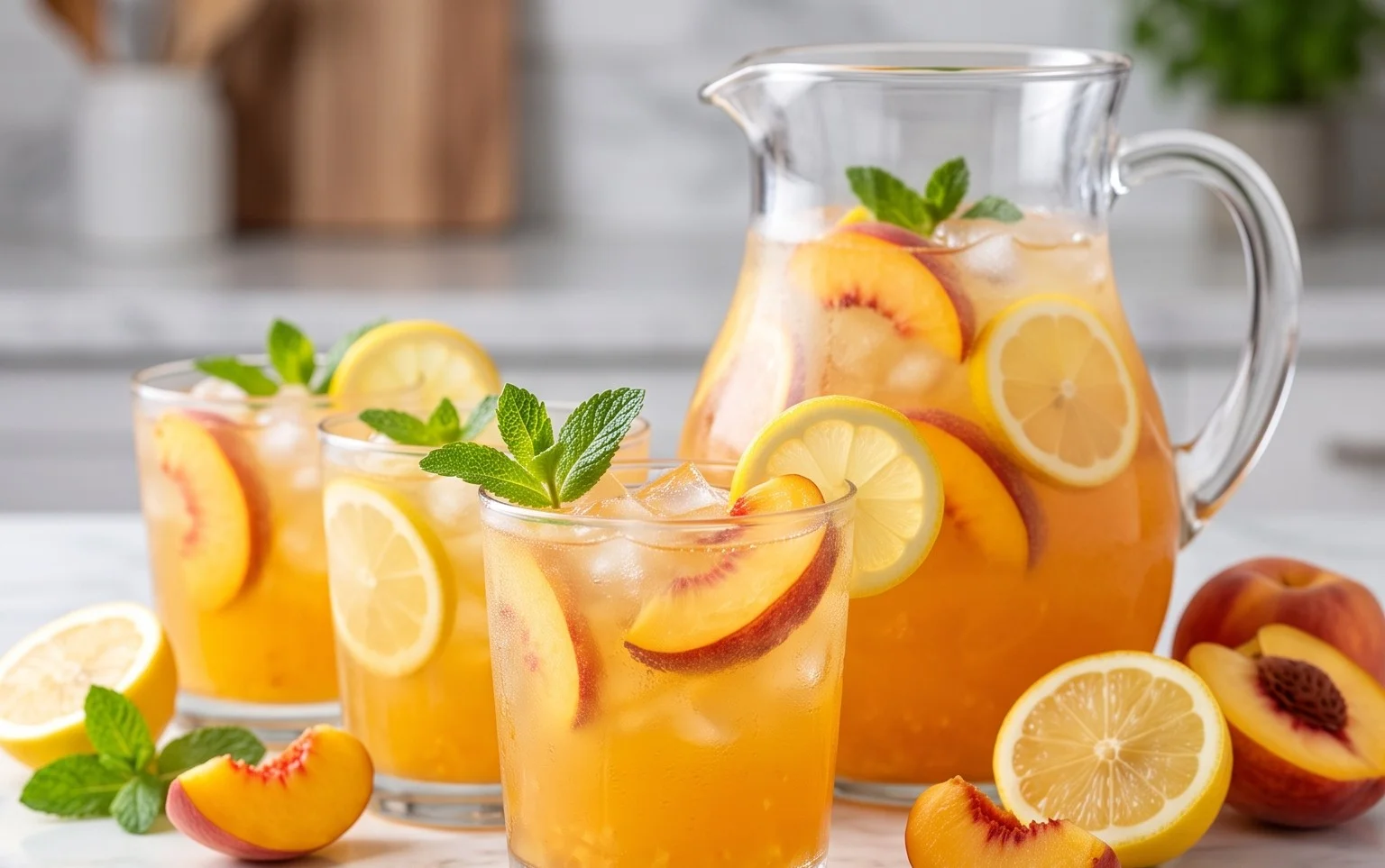 Refreshing Peach Lemonade
