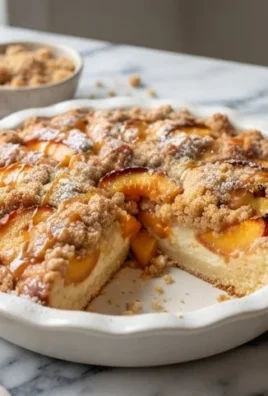 Peach Cream Cheese Cake with Streusel Topping