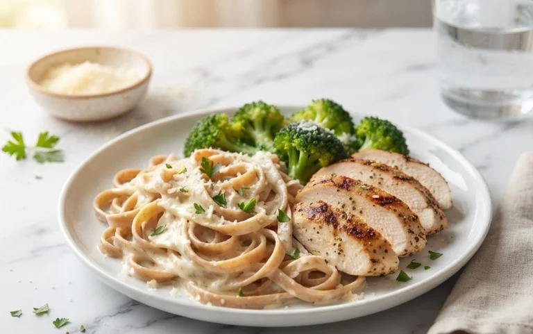 Low Calorie Chicken Alfredo