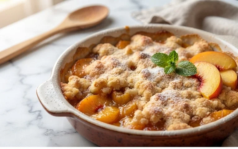 The Easiest Southern Peach Cobbler