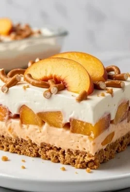 Peach Pretzel Salad Dessert