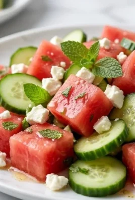 Watermelon Salad with Cucumber and Feta