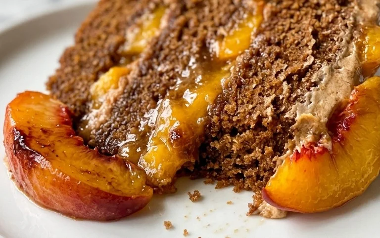 Brown Sugar Layer Cake with Peach Filling