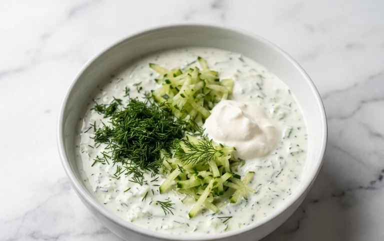 Cucumber Dip with Sour Cream and Dill