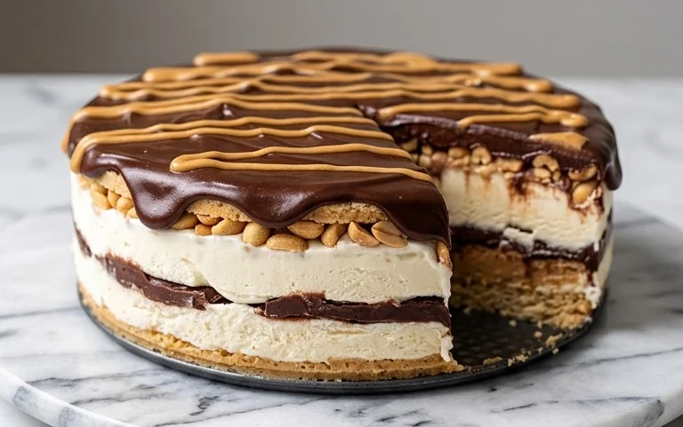 Buster Bar Ice Cream Cake