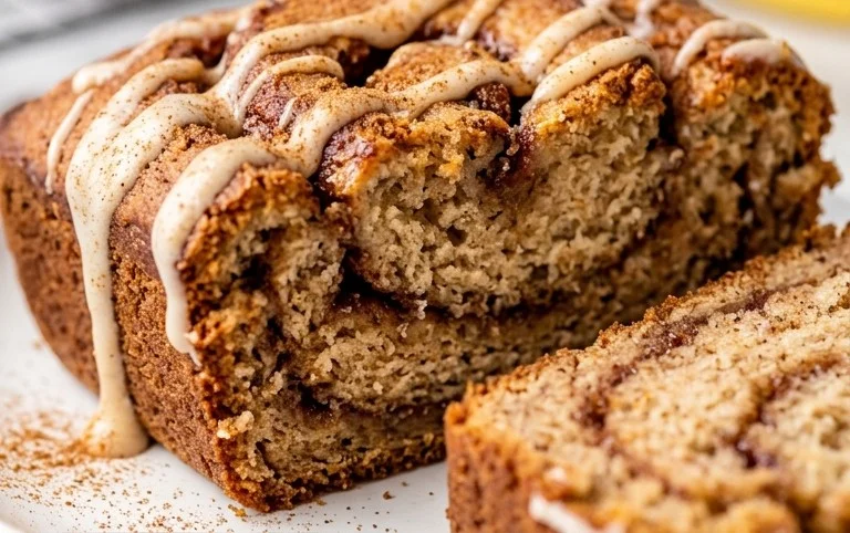Cinnamon Roll Banana Bread