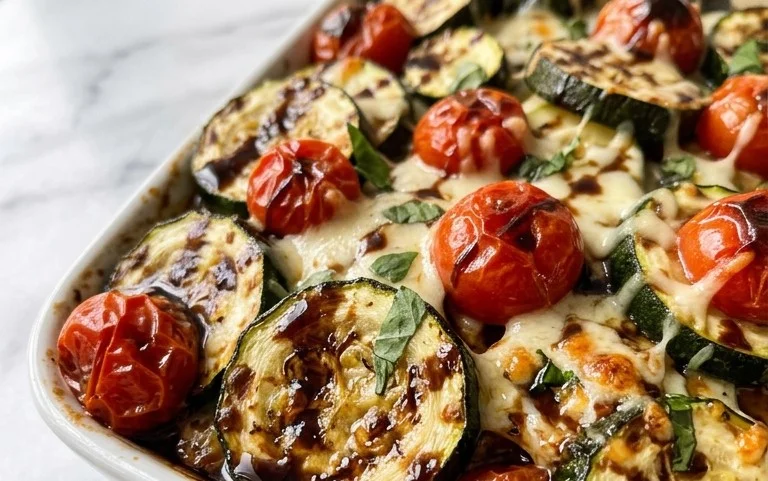 Balsamic Zucchini Tomato Bake